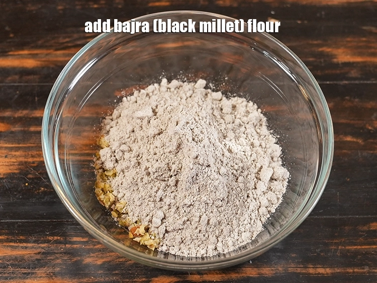 Step 6 – <p>Add bajra flour to make <strong>easy gluten free sprouts roti</strong>.&nbsp; <a href="https://www.tarladalal.com/recipes-using-bajra-flour-176">Bajra flour</a>&nbsp;is&nbsp;<a href="https://www.tarladalal.com/recipes-for-Protein-Rich-Foods-Indian-Veg-Protein-Rich-Recipes-695">high in …