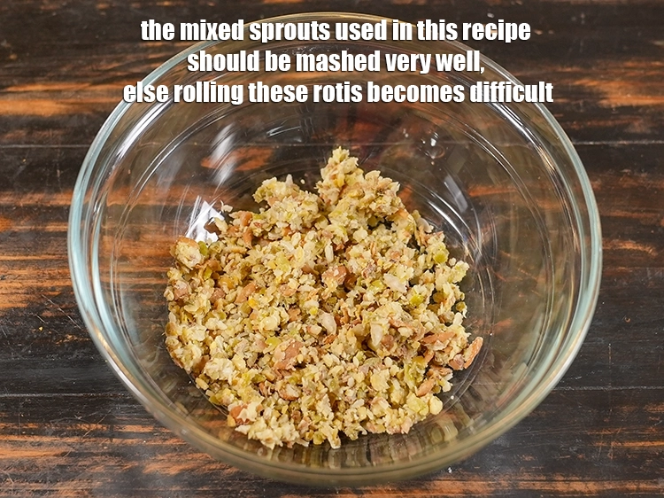 Step 19 – <p><span style="background-color:rgb(255,255,255);color:rgb(0,0,0);">The mixed sprouts used in this recipe should be mashed very well, else rolling …