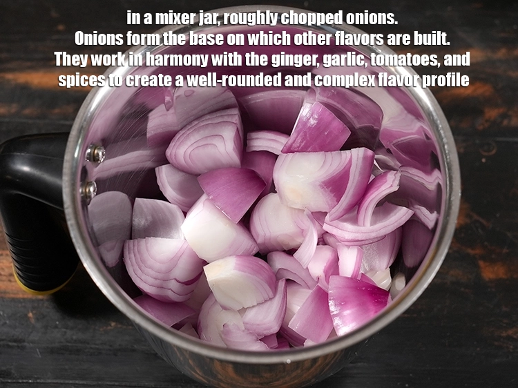 Step 3 – <p>In a mixer jar, 1 cup roughly <a href="https://www.tarladalal.com/glossary-chopped-onions-722i">chopped onions</a>. Onions form the base on …