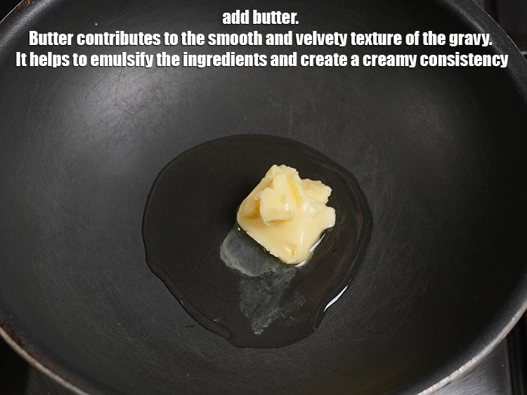 Step 12 – <p>Add 1 tbsp <a href="https://www.tarladalal.com/glossary-butter-makhan-233i">butter</a>. Butter contributes to the smooth and velvety texture of the …