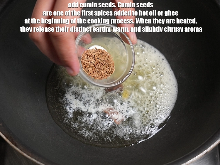 Step 17 – <p>Add ½ tsp cumin seeds. Cumin seeds are one of the first spices added to …