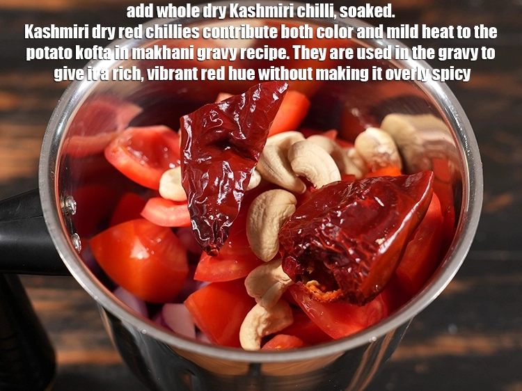 Step 19 – <p>Add 1 whole dry Kashmiri chilli, soaked. Kashmiri dry red chillies contribute both color and …
