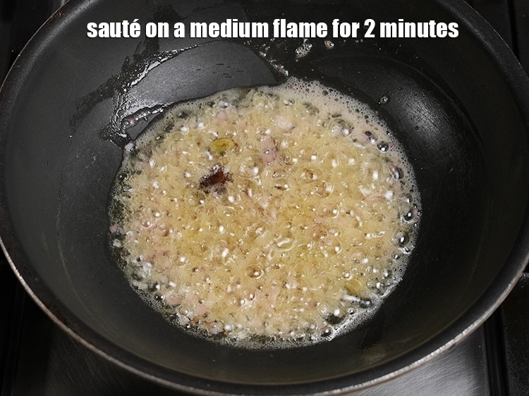 Step 19 – <p>Sauté on a medium flame for 2 minutes, while stirring occasionally.</p>