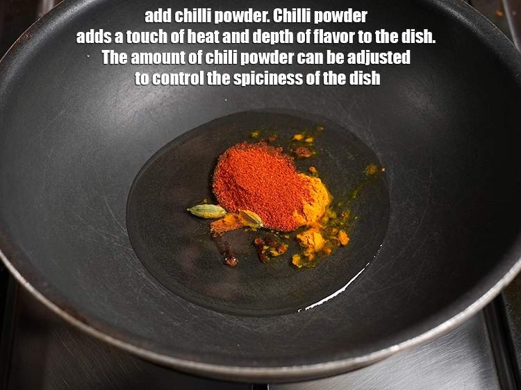 Step 29 – <p>Add ½ tbsp chilli powder. Chilli powder adds a touch of heat and depth of …