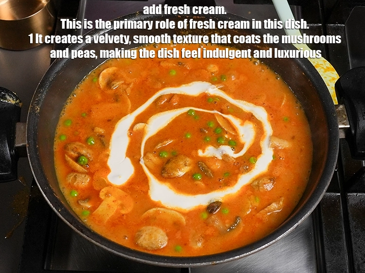 Step 33 – <p>Add 2 tbsp&nbsp;<a href="https://www.tarladalal.com/glossary-fresh-cream-1877i">fresh cream</a>. This is the primary role of fresh cream in this …