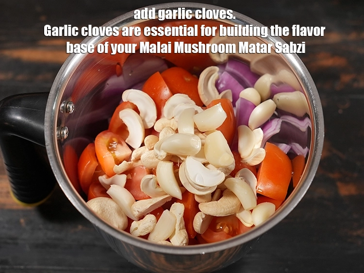 Step 6 – <p>Add 10 to 12 <a href="https://www.tarladalal.com/glossary-garlic-cloves-1857i">garlic (lehsun) cloves</a>. Garlic cloves are essential for building the …