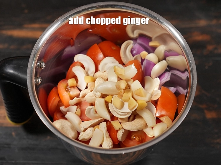 Step 7 – <p>Add 1 tsp <a href="https://www.tarladalal.com/glossary-chopped-ginger-786i">chopped ginger (adrak)</a>.&nbsp;</p>