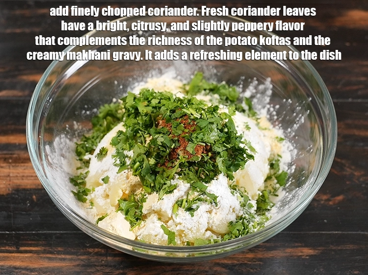 Step 9 – <p>Add ¼ cup finely chopped coriander. Fresh coriander leaves have a bright, citrusy, and slightly …