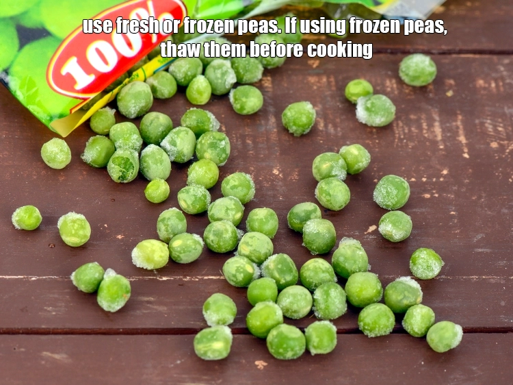 Step 37 – <p>Use fresh or frozen peas. If using frozen peas, thaw them before cooking.</p>