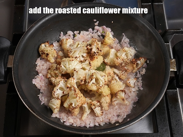 Step 14 – <p>Add the roasted cauliflower mixture.</p>