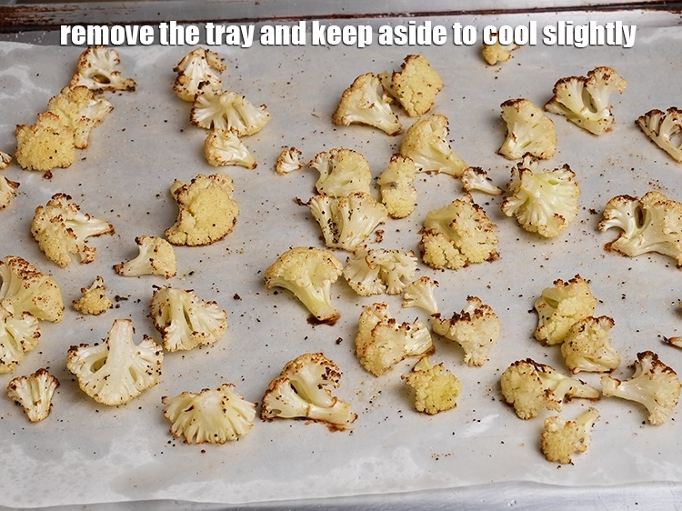 Step 7 – <p>Remove the tray and keep aside to cool slightly.&nbsp;</p>