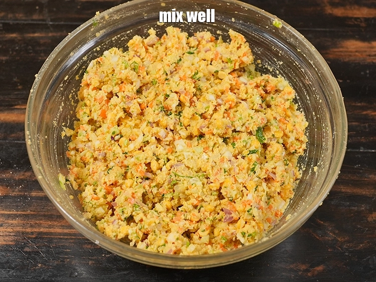 Step 20 – <p><span style="background-color:rgb(255,255,255);color:rgb(0,0,0);">Mix well and our </span><strong>cabbage vada</strong><span style="background-color:rgb(255,255,255);color:rgb(0,0,0);"> mixture is ready.</span></p>