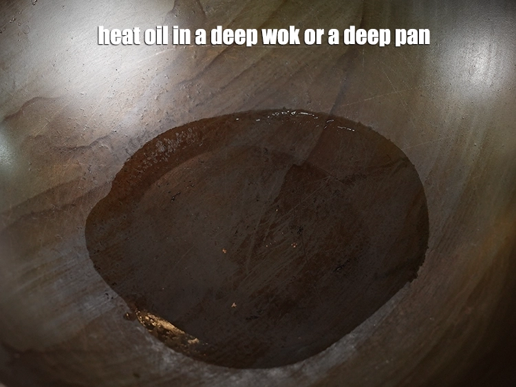 Step 18 – <p>Heat 3 tbsp oil in a deep wok or a deep pan.</p>