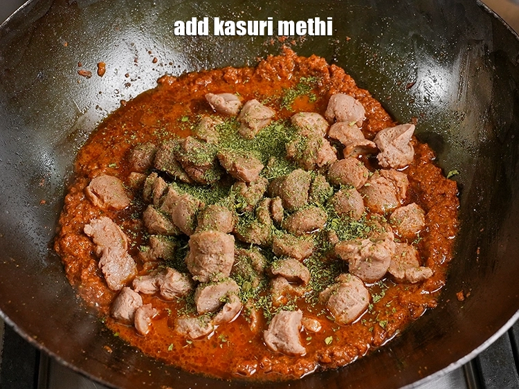 Step 31 – <p>Add 1 tsp <a href="https://www.tarladalal.in/glossary-dried-fenugreek-leaves-kasuri-methi-374i"><u>dried fenugreek leaves (kasuri methi)</u></a>.</p>