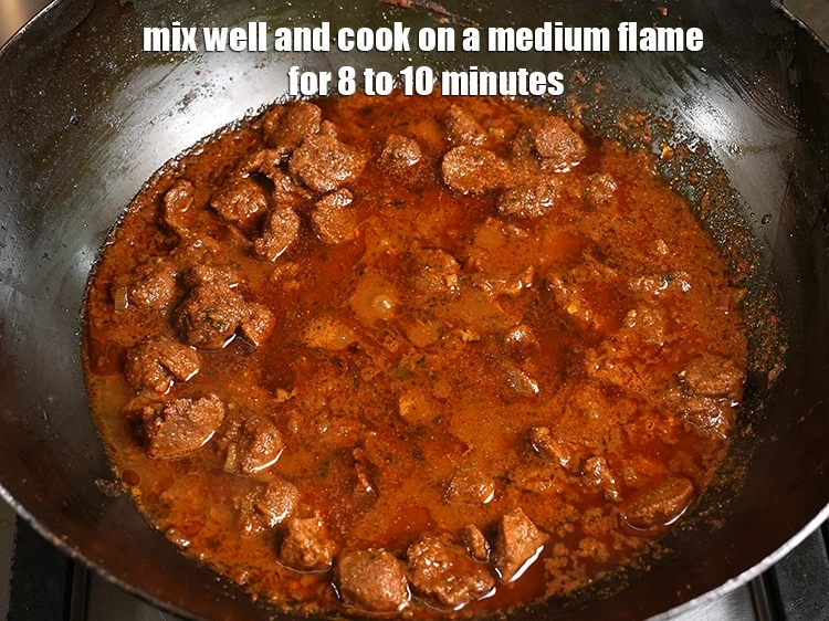 Step 32 – <p>Mix well and cook on a medium flame for 8 to 10 minutes, while stirring …