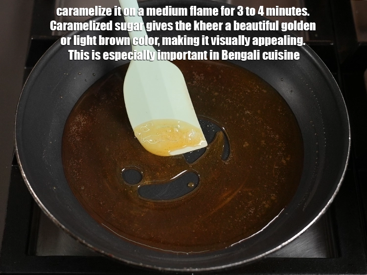 Step 12 – <p>Caramelize it on a medium flame for 3 to 4 minutes. Caramelized sugar gives the …