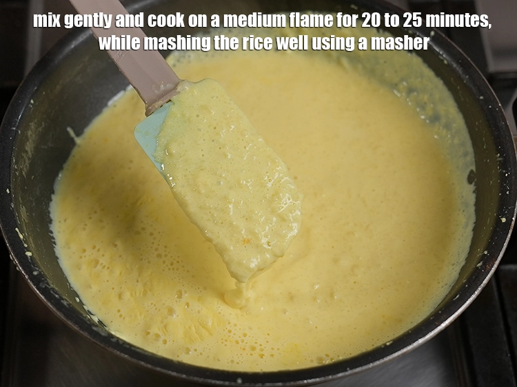 Step 7 – <p>Mix gently and cook on a medium flame for 20 to 25 minutes, while mashing …