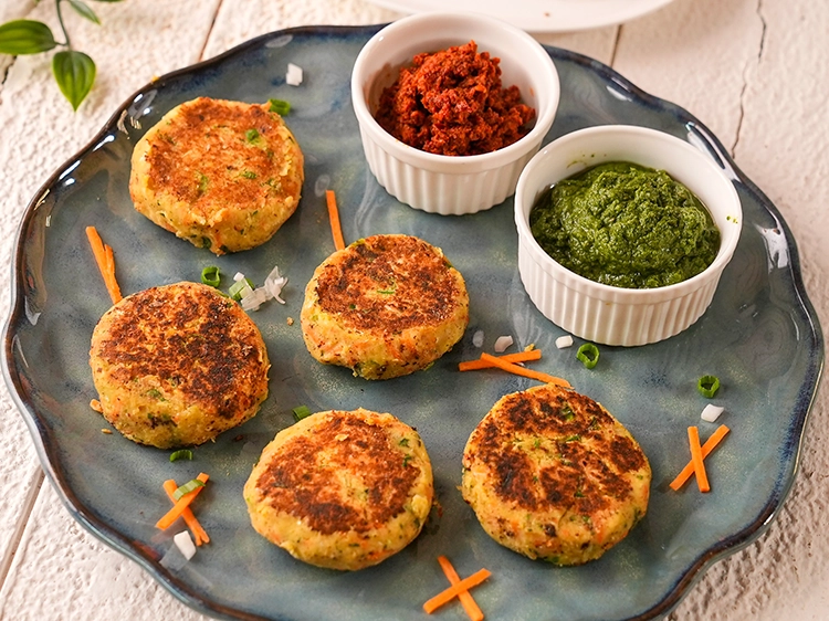 Step 36 – <p>Serving the tikkis immediately is very important as less oil is used to cook them.</p>