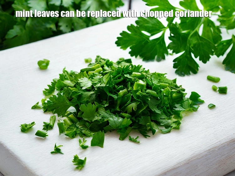 Step 35 – <p>Mint leaves can be replaced with chopped coriander.</p>