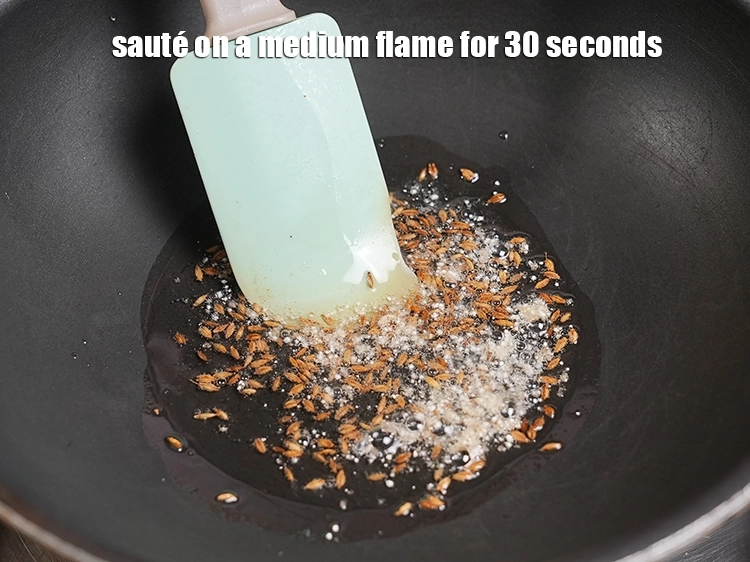 Step 37 – <p>Sauté on a medium flame for 30 seconds.</p>