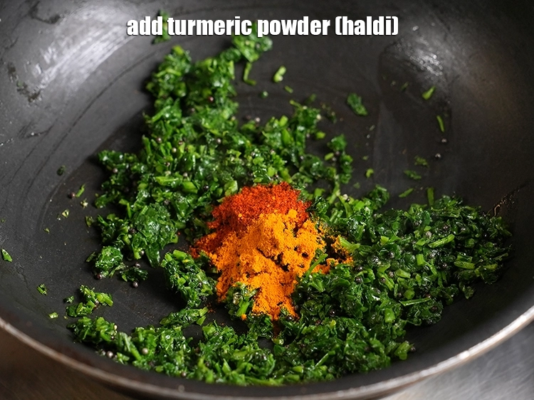 Step 14 – <p>Add 1/4 tsp&nbsp;<a href="https://www.tarladalal.com/glossary-turmeric-powder-haldi-645i">turmeric powder (haldi)</a>.</p>