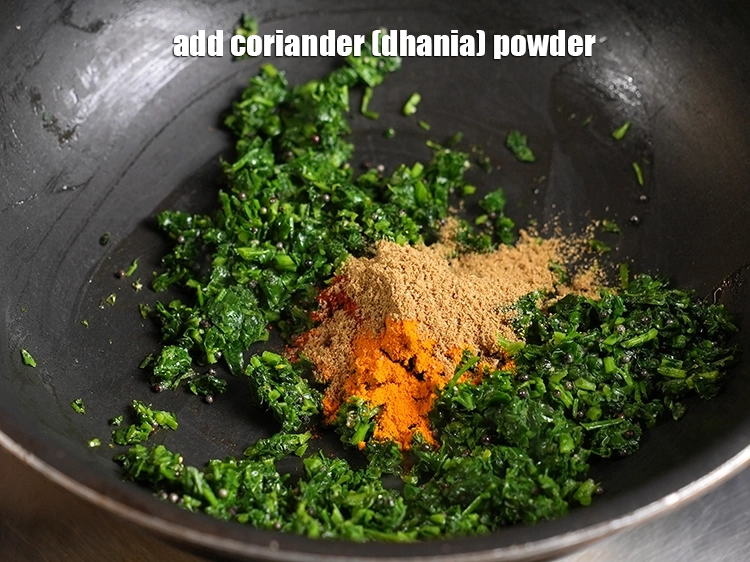 Step 15 – <p>Add 1 tsp&nbsp;<a href="https://www.tarladalal.com/glossary-coriander-powder-dhania-powder-370i">coriander (dhania) powder</a>.</p>