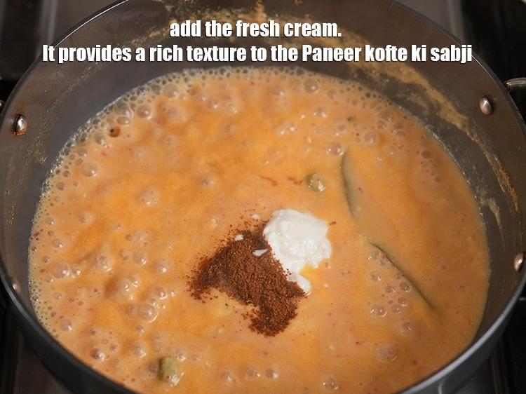 Step 40 – <p><span style="background-color:rgb(255,255,255);color:rgb(0,0,0);">Add the 1 tbsp </span><a href="https://www.tarladalal.in/glossary-fresh-cream-1877i"><u>fresh cream</u></a><span style="background-color:rgb(255,255,255);color:rgb(0,0,0);">. It provides a rich texture to …