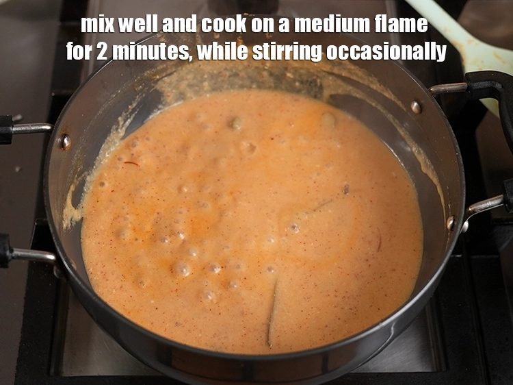 Step 42 – <p><span style="background-color:rgb(255,255,255);color:rgb(0,0,0);">Mix well and cook on a medium flame for 2 minutes, while stirring occasionally. …