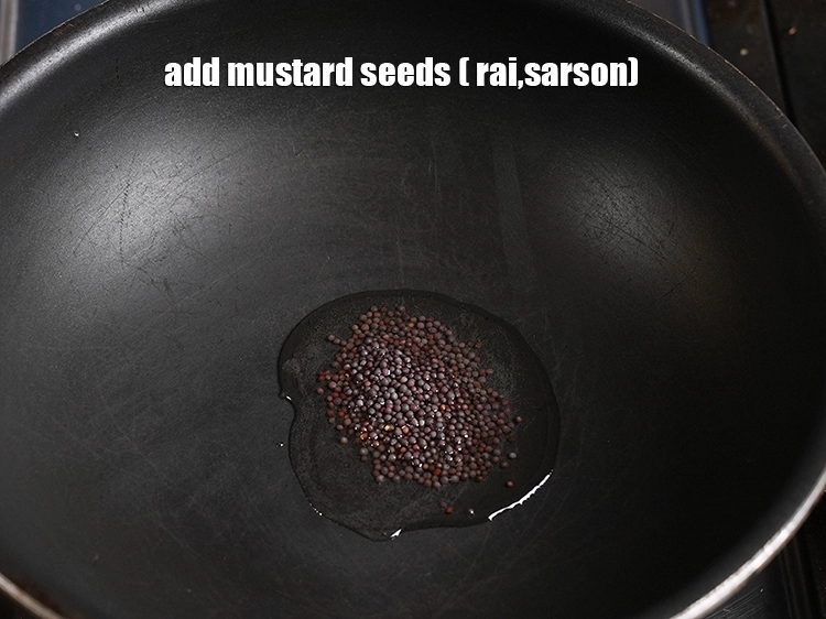 Step 9 – <p>Add 1 tsp&nbsp;<a href="https://www.tarladalal.com/glossary-mustard-seeds-sarson-rai-sarson-ke-beej-525i">mustard seeds ( rai / sarson)</a>.</p>