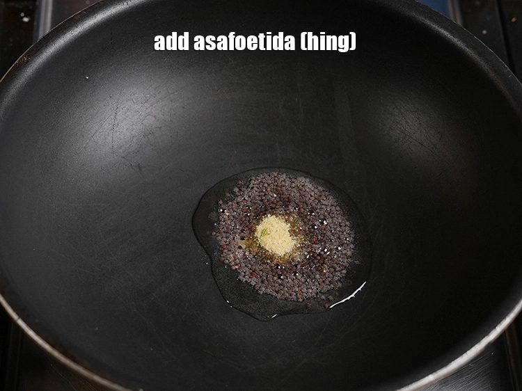 Step 10 – <p>Add 1/4 tsp&nbsp;<a href="https://www.tarladalal.com/glossary-asafoetida-hing-113i">asafoetida (hing)</a>.</p>