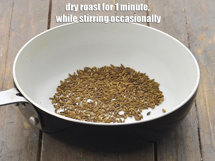Step 8 – <p>Dry roast for 1 minute, while stirring occasionally.</p>
