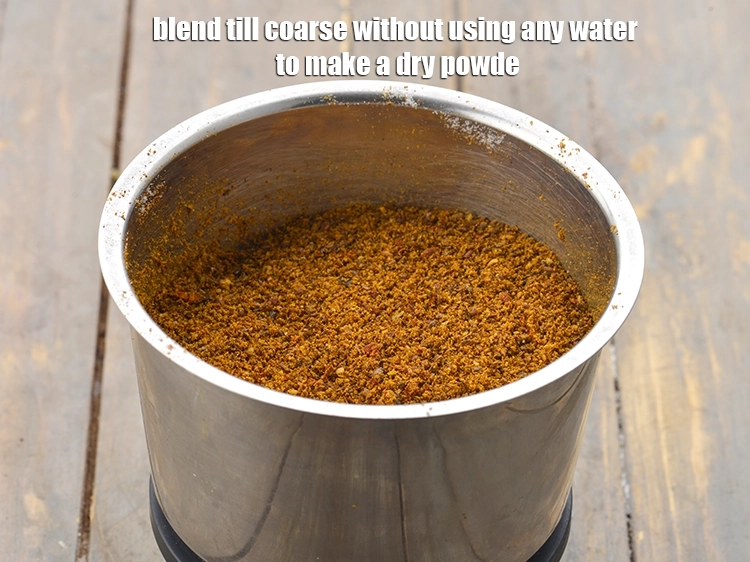 Step 10 – <p>Blend till coarse without using any water to make a dry powder.</p>
