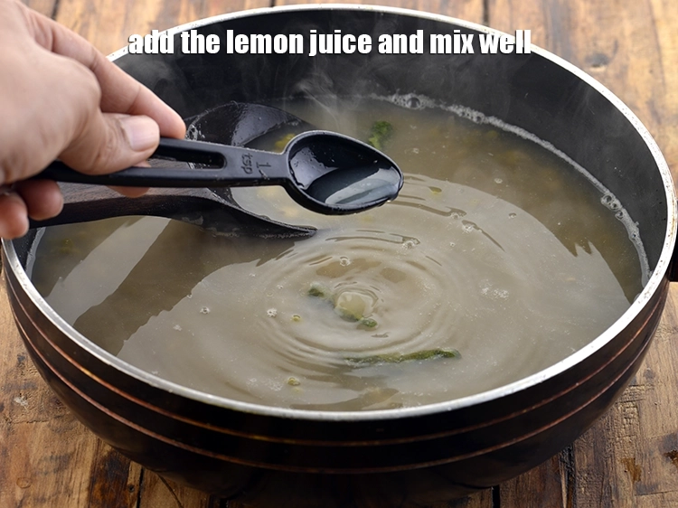 Step 15 – <p><span style="background-color:rgb(255,255,255);color:rgb(0,0,0);">Add the lemon juice and mix well. Do not cook for long after you …