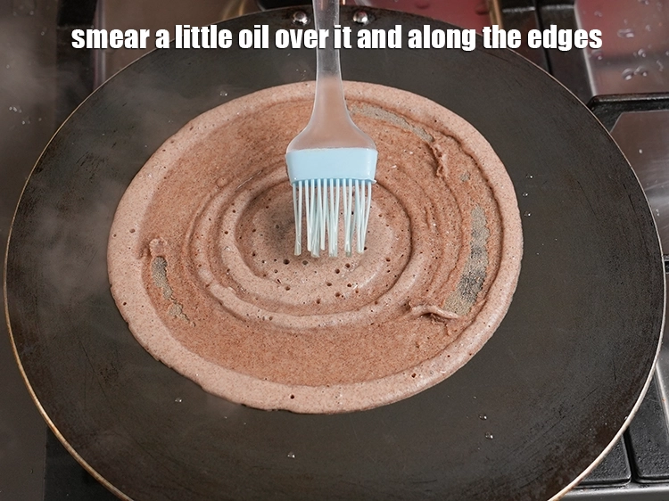 Step 20 – <p>Smear a little oil over it and along the edges.</p>