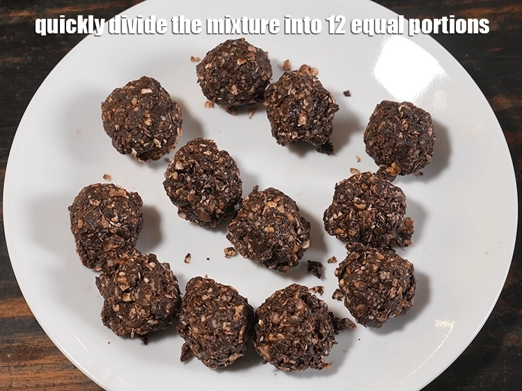 Step 13 – <p><span style="background-color:rgb(255,255,255);color:rgb(0,0,0);">Quickly divide the mixture into 12 equal portions.</span></p>