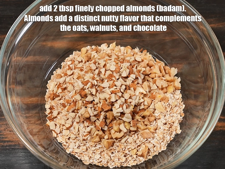 Step 8 – <p>Add 2 tbsp finely <a href="/glossary-almonds-badam-378i#ing_3231"><u>chopped almonds (badam)</u></a><u>.</u> <span style="color:rgb(0,0,0);">Almonds add a distinct nutty flavor …
