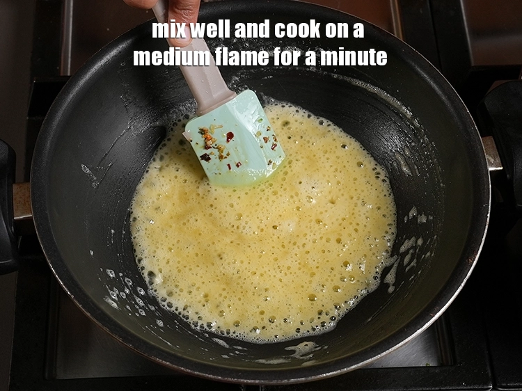 Step 17 – <p>Mix well and cook on a medium flame for a minute.</p>