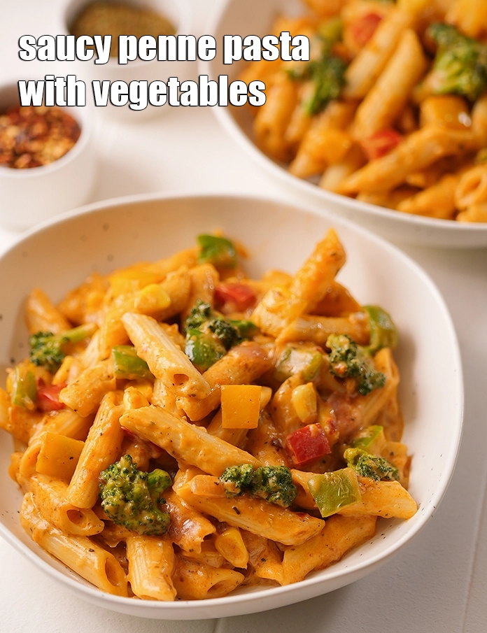 Step 33 – <p><span style="background-color:rgb(255,255,255);color:rgb(0,0,0);">Serve </span><strong>cheesy pasta with vegetables recipe | saucy penne pasta with vegetables | cheesy …