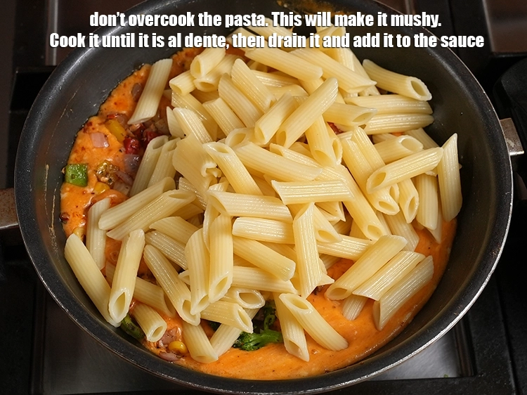 Step 29 – <p>Don’t overcook the pasta. This will make it mushy. Cook it until it is al …