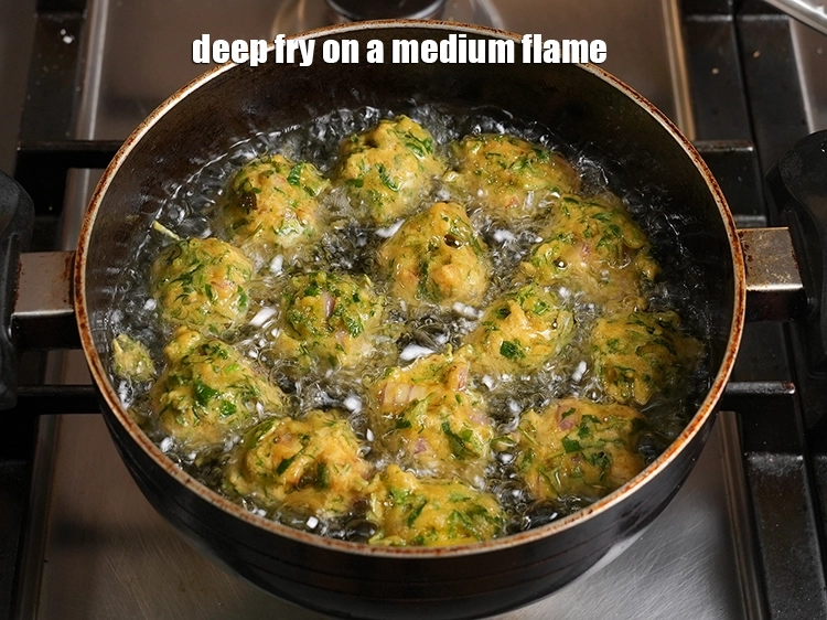 Step 14 – <p>Deep fry on a medium flame.</p>