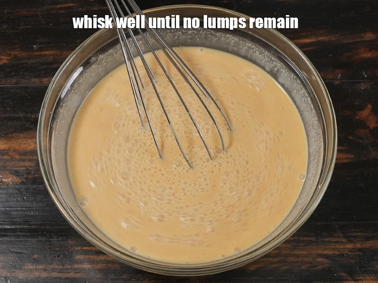 Step 24 – <p><span style="background-color:rgb(255,255,255);color:rgb(0,0,0);">Whisk well until no lumps remain. Keep aside.</span></p>