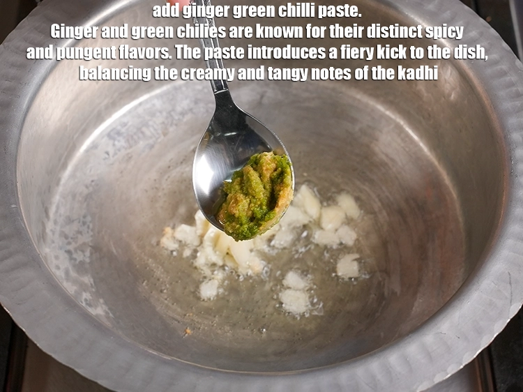 Step 32 – <p><span style="background-color:rgb(255,255,255);color:rgb(0,0,0);">Add 1½ tsp </span><a href="https://www.tarladalal.in/glossary-ginger-green-chilli-paste-adrak-mirch-ki-paste-adrak-mirchi-paste-139i"><u>ginger-green chilli paste</u></a><span style="background-color:rgb(255,255,255);color:rgb(0,0,0);">. Ginger and green chilies are known …