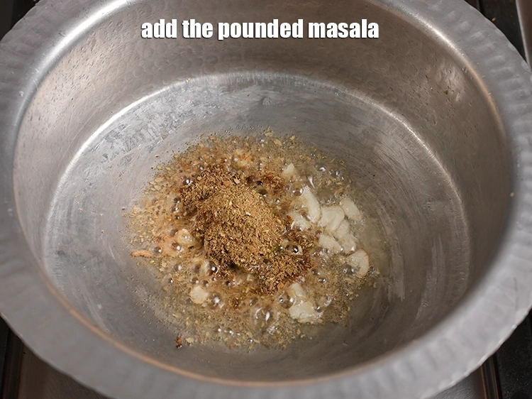 Step 33 – <p><span style="background-color:rgb(255,255,255);color:rgb(0,0,0);">Add the pounded masala.</span></p>