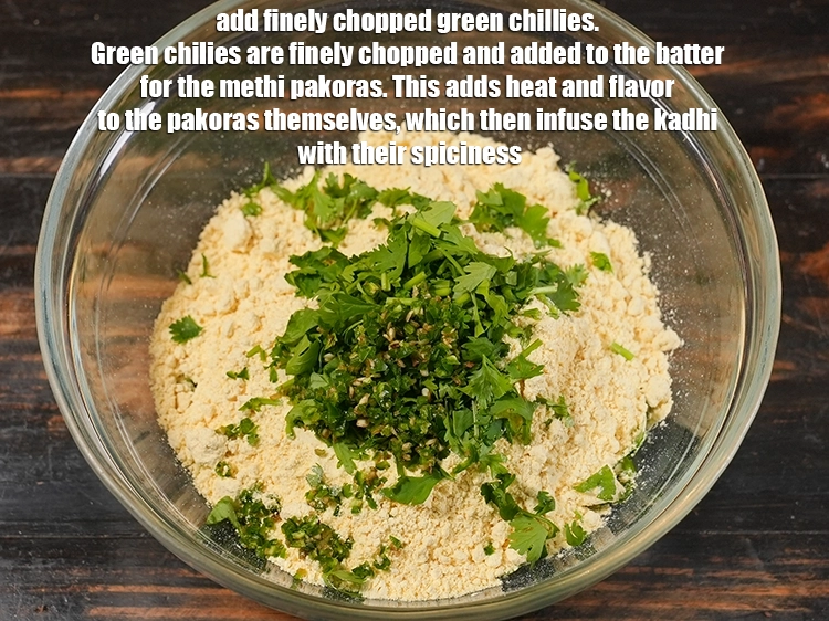 Step 4 – <p>Add 1½ tsp <a href="https://www.tarladalal.in/glossary-green-chillies-hari-mirch-331i#ing_3504"><u>finely chopped green chillies</u></a>. Green chilies are finely chopped and added …