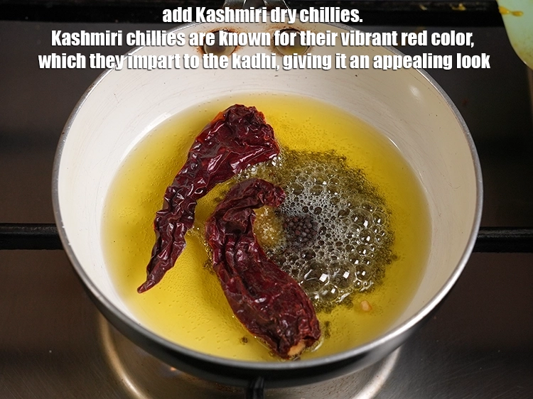 Step 42 – <p>Add 2 <a href="https://www.tarladalal.in/glossary-whole-dry-kashmiri-red-chillies-kashmiri-mirch-kashmiri-lal-mirch-332i"><u>whole dry Kashmiri red chilli</u></a>. Kashmiri chillies are known for their vibrant …