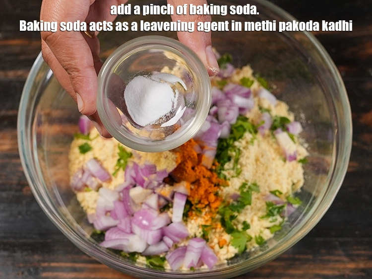 Step 8 – <p>Add a pinch of <a href="https://www.tarladalal.in/glossary-baking-soda-soda-bi-carb-615i"><u>baking soda</u></a>. Baking soda acts as a leavening agent in …