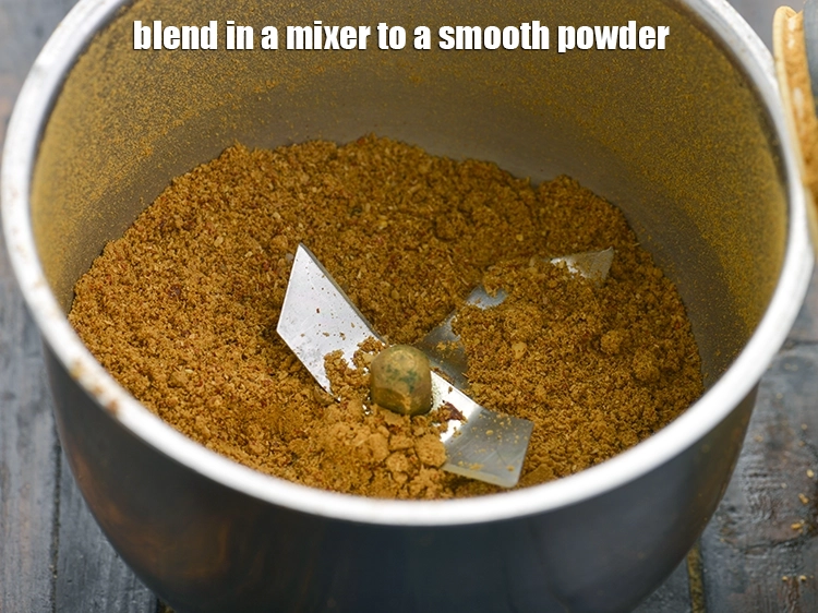 Step 11 – <p><span style="background-color:rgb(255,255,255);color:rgb(0,0,0);">Blend in a mixer to a smooth powder and our homemade </span><strong>Sambhar Masala (Sambar …