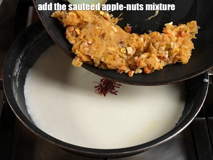 Step 10 – <p>Add the sauteed apple-nuts mixture.</p>
