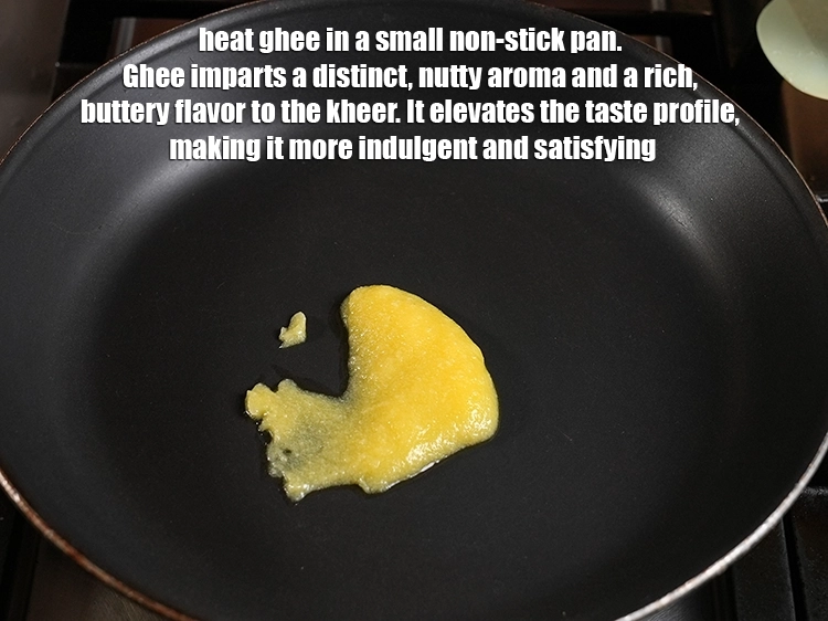 Step 3 – <p>Meanwhile, heat 2 tbsp <a href="https://www.tarladalal.in/glossary-ghee-245i"><u>ghee</u></a> in a small non-stick pan. Ghee imparts a distinct, …