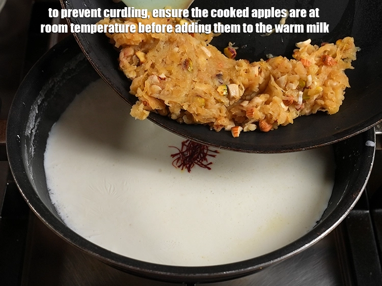 Step 16 – <p>To prevent curdling, ensure the cooked apples are at room temperature before adding them to …